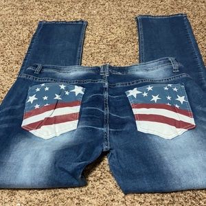 American flag jeans. XXL